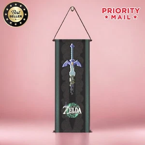 NEW The Legend of Zelda Tears of Kingdom Black Wall Scroll 🔥SHIPS NOW🔥 - Picture 1 of 4