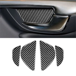 4Pcs Carbon Fiber Door Handle Bowl Cover Trim Fit For Volvo V60 S60 2010~2017 - Imagen 1 de 8