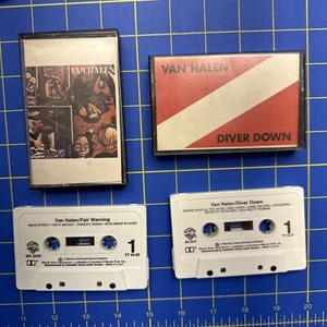 Van Halen Fair Warning & Diver Down 2 Cassette Tapes 1981 1982 VG Condition Vtg - Picture 1 of 7