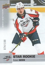 2019-20 Upper Deck CHL Hockey Exclusives Parallel #386 Ruben Rafkin 074/100