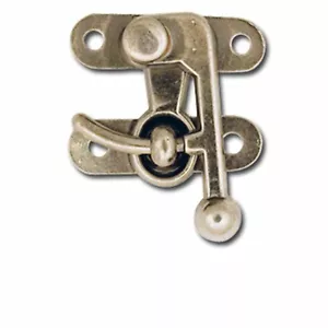 Bolso de níquel antiguo mediano de cuero bronceado broche 1306-12 - Imagen 1 de 1
