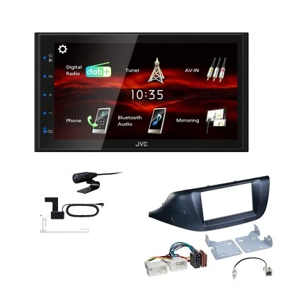 JVC Bluetooth 2DIN DAB+ Autoradio für KIA Cee'D ab 2012 schwarz - Bild 1 von 4