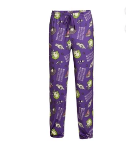 Pantalones de pijama Beetlejuice para hombre suaves morados con bolsillos estampado con cordón talla 2XL (44-46) - Imagen 1 de 16