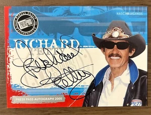 Pase de prensa Nascar Richard Petty Legends 2005 firma de autógrafo - Imagen 1 de 2