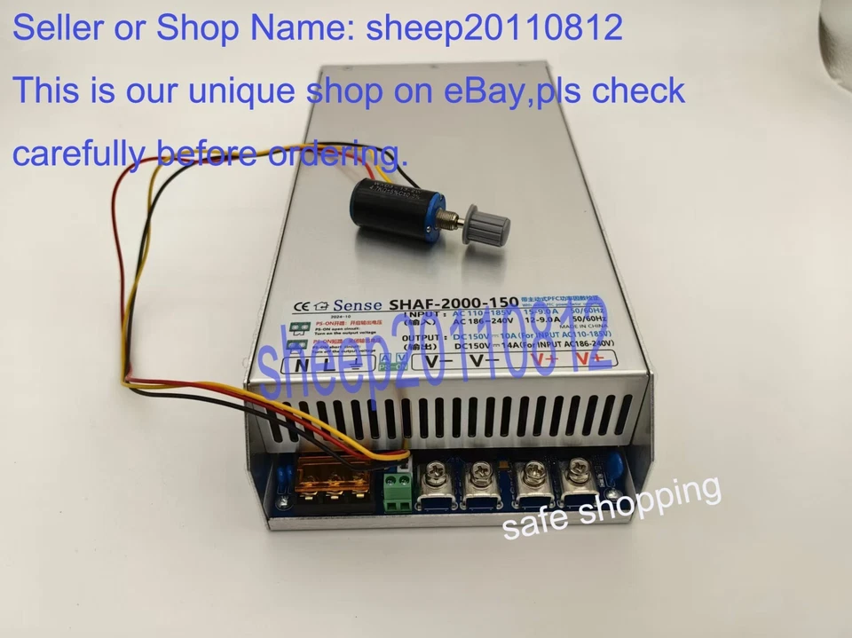 110-240VAC to 2000W 0-60VDC 33A PFC Function Adjustable Switching Power Supply - Image 1 of 1