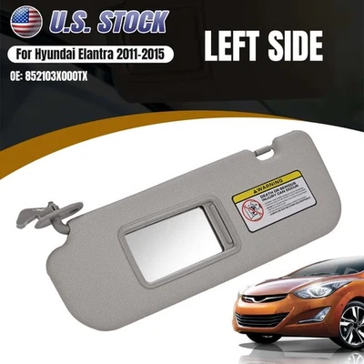 Left Driver Side Gray Sun Visor 2011-2015 For Hyundai Elantra 852103X000TX Foto 1 de 4