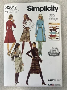 UNCUT Simplicity S3017 Misses Kleid vorne Wickelrock Y5 (18-26) Schnittmuster - Bild 1 von 3
