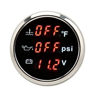 Medidor de Temperatura Agua, 52mm 3 en 1 Digital Motocicleta Presión Aceite Agua  - Imagen 1 de 8