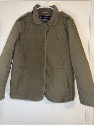 Chaqueta acolchada para mujer Tommy Hilfiger oliva talla grande Foto 1 de 4