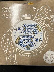 Two Turtle Doves Color Embroidery Kit Hook Line & Tinker - Picture 1 of 6