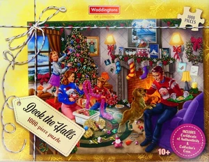 Waddingtons 1000 Piece Christmas Jigsaw Puzzle - Deck the Halls - Complete - Picture 1 of 10
