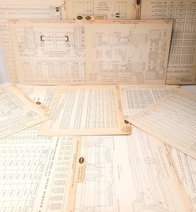 1954 Mid Century Ideal Architectural Set Blueprints Windows Various Millwork MCM - Bild 1 von 15