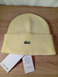 Berretto unisex Lacoste: maglia a costine lana spazzolata classico design berretto caldo - Foto 1 di 3