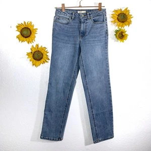 OAT New York - straight-leg medium wash 9.5” Rise Jeans Size 0/25 Womens - Picture 1 of 12