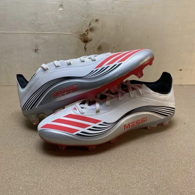 Size 9 - adidas F50 Messi Pro FG ‘prestig10 Pack’ - Jp7461 Cloud White Lucid Red - Image 1 of 4