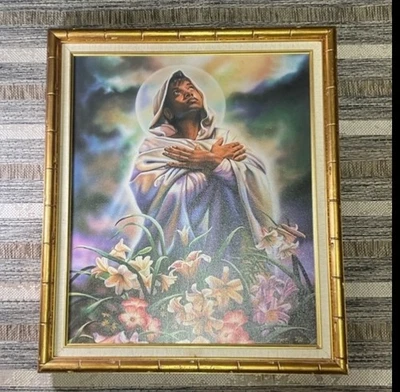 AARON HICKS "VISITATION" RARE LITHOGRAPH ART PRINT ON CANVAS - Image 1 of 4
