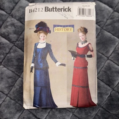 NEW Butterick Pattern B4212  Victorian Dress with Jacket Sizes 12-16 - Image 1 of 2