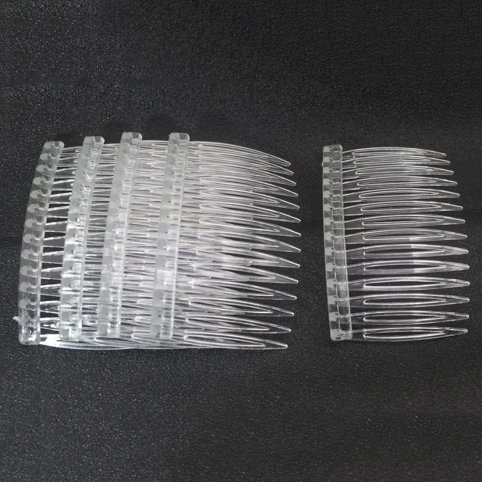100 pinzas para el cabello de plástico transparente peines laterales pasadores pasadores 70x40 mm para damas artesanías Foto 1 de 4