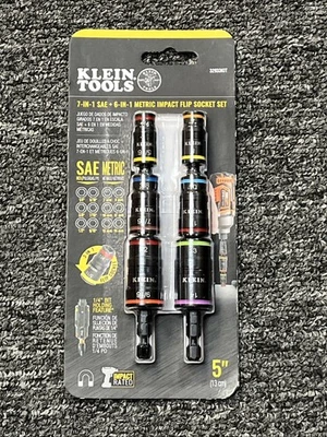 KLEIN TOOLS 32933KIT 7 In 1 IMPACT FLIP SOCKET SETS SAE + 6 IN 1 METRIC - Image 1 of 2