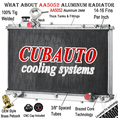 Radiador 4 filas apto para Toyota Aristo JZS161 1998-05 2JZ-GT / LEXUS GS300 GS400 MT Foto 1 de 4