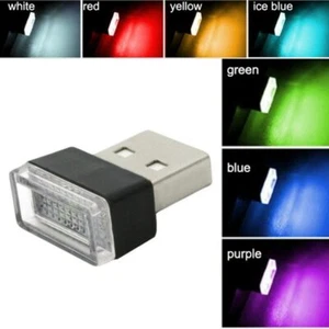 Mini USB LED Car Interior Light Neon Atmosphere Ambient Lamp Bulb Car Accessorie - Picture 1 of 14