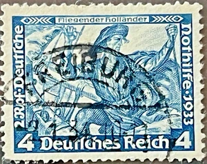 Briefmarke B50 RICHARD WAGNER 1933 OPER HOLLÄNDER Drittes Reich Deutschland 5F - Bild 1 von 3