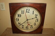 Antique Vintage Chicago Electric Clock Corp. 16" Wood & Metal Wall Clock