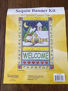 Sunrise Craft Hobby WELCOME WINTER Sequin Banner Felt Kit Hanger Church Snow - Picture 1 of 1