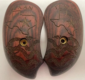 Oversized Bond Arms Derringer Texan Engraved Rosewood Grips Altamont - Picture 1 of 1