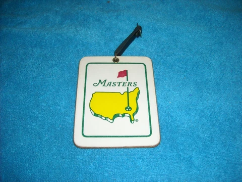 1995 Masters Tournament Souvenir Master Champions Bag Tag - Tiger Woods 1st Cover