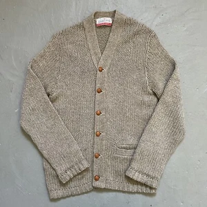 Vintage 1960s-1970s Jantzen Wool Mohair 75/25 Knit Cardigan Sweater Made USA M - Picture 1 of 12