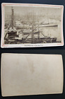 France Marseille Le Vieux Port Vintage Albumen Print Carte Cabinet Tirage