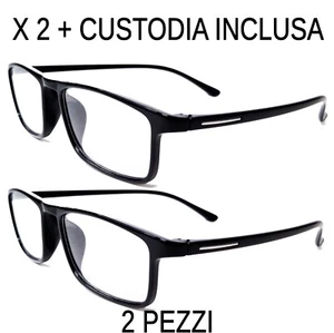 OCCHIALI DA LETTURA UOMO DONNA DIOTTRIE 2PZ +1.0 +1.5 +2.0 +2.5 +3.0 +3.5 +4.0 - Imagen 1 de 6