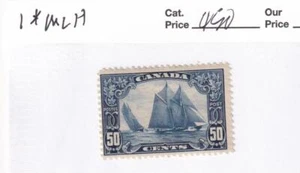 CANADA # 158 MLH 50cents BLUENOSE CAT VALUE $450 BUY NOW FOR ONLY 20% - Picture 1 of 1