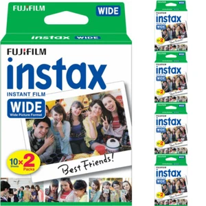 100 impresiones película instantánea Fujifilm Instax WIDE para cámaras Fuji Wide 200, 210, 300 - Imagen 1 de 5
