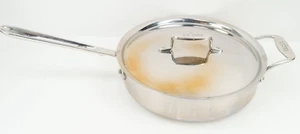 All-Clad Tri-Ply D5 Stainless Steel 4Qt Sauce Pan Skillet 11” Deep 3” lid - Picture 1 of 5