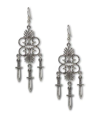 Pendientes góticos múltiples dagas Chandilier renacentistas medievales #1016 Foto 1 de 4