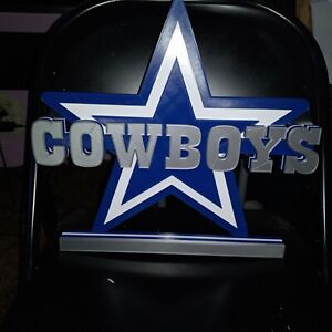 Dallas Cowboys 3D Logo Sign/stand or wall mount 3D Printed Man Cave NFL 12"×10"