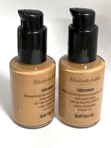 Elizabeth Arden Intervene Makeup Foundation 2 pc  Soft Tan 14 - Picture 1 of 3