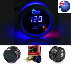 AU 2" 52mm 120 PSI Digital Blue LED Oil Pressure Gauge With Sensor Auto CarMotor - Picture 1 of 7