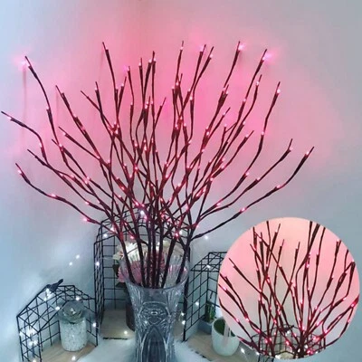 20 LEDs Branches Twig Lights LED Light Up Simulation Tree Christmas Home Decors