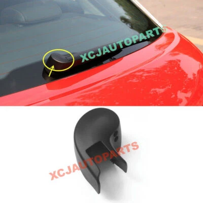 🔥 Cubierta de cabeza de brazo limpiaparabrisas ventana trasera ABS negro para Audi A1 2011-2021 Foto 1 de 4