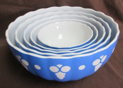 Villeroy & Boch Dresden Sajonia Set 5 Cuencos Mezcladores Anidados 6767 Talla 2-6 Azul Blanco Foto 1 de 4