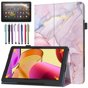 Folio Cover For Amazon Fire HD 10'' 2023/2021 Tablet Slim Stand PU Leather Case - Picture 1 of 21