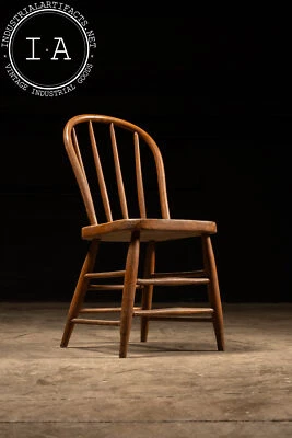 古董农舍轨道靠背橡木餐椅 — 第 1/4 张图片