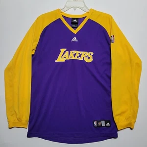 Vintage Adidas LA Lakers Team Warmup Shooting Shirt Timeless Classic Youth-XL - Picture 1 of 10