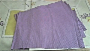Lavender/Lime Green Table Run 19" x 39" 4 Lavender Cotton Placemats 18" x13" Set - Bild 1 von 10