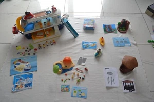 6tlg.Set-Playmobil Kreuzfahrt-Schiff(6978), Banenboot,Strandspiel + viel Zubehör - Bild 1 von 8