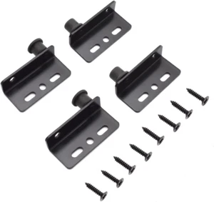2 Sets Pivot Hinges Black Heavy Duty Concealed Shaft Door Hinges with Bushing fo - Picture 1 of 12