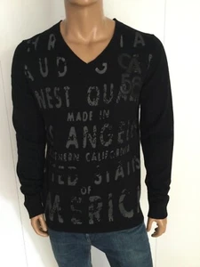 Ed Hardy by Christian Audigier CA 58 Black Pullover Sweater Size L - Picture 1 of 7